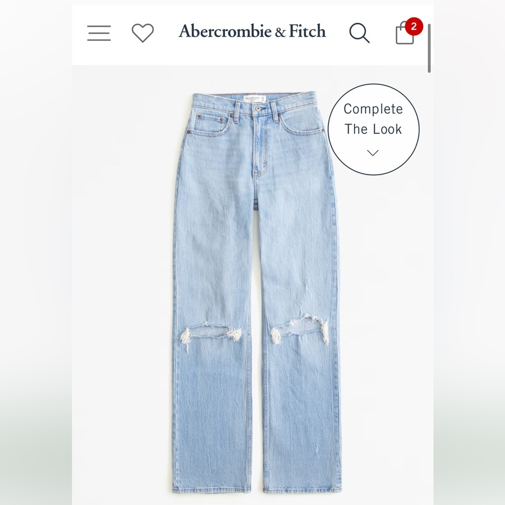 Abercrombie 90s Relaxed Jean Distressed